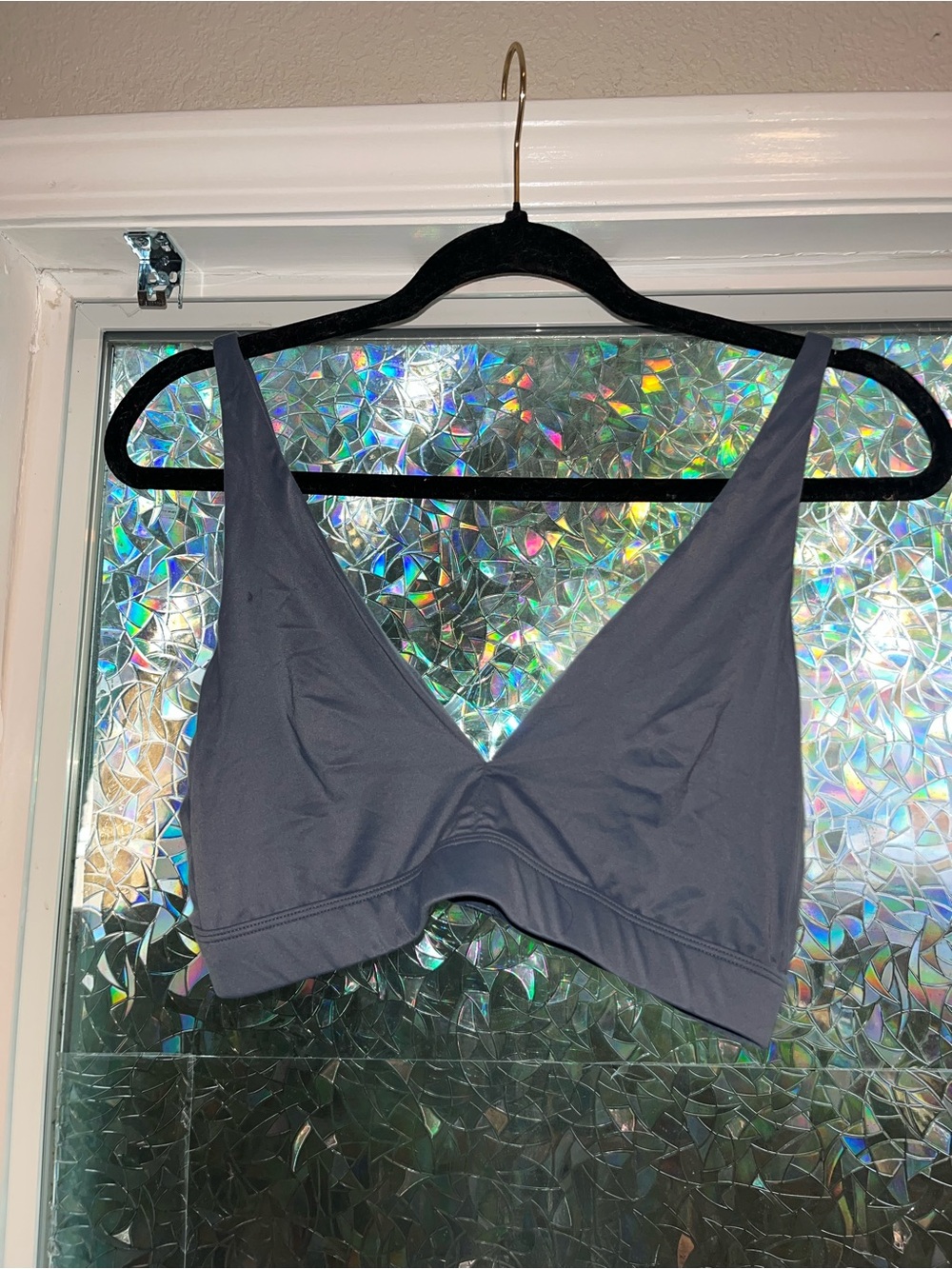 Wireless V-Neck Bralette in Gray - Women Intimates & Sleepwear